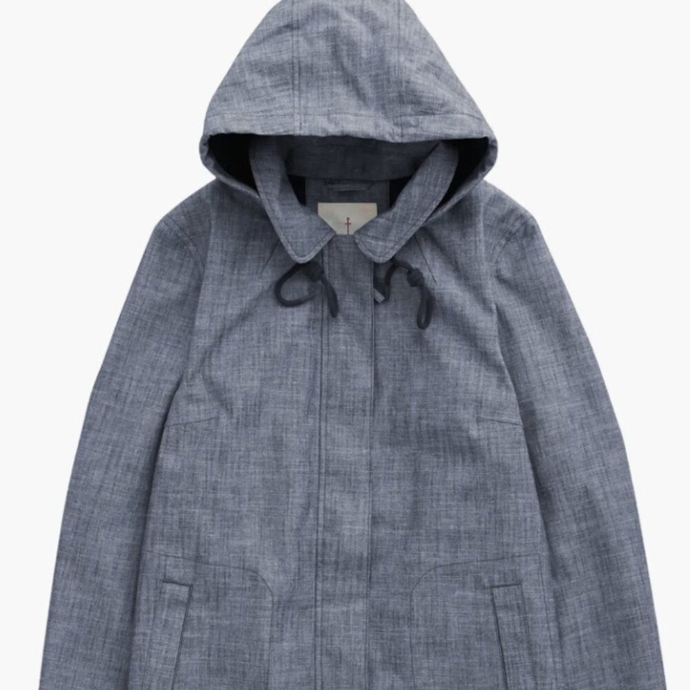 Seasalt Cornwall Cloudburst Mac Raincoat Tin Cloth Waterproof Jacket UK 16/US 12